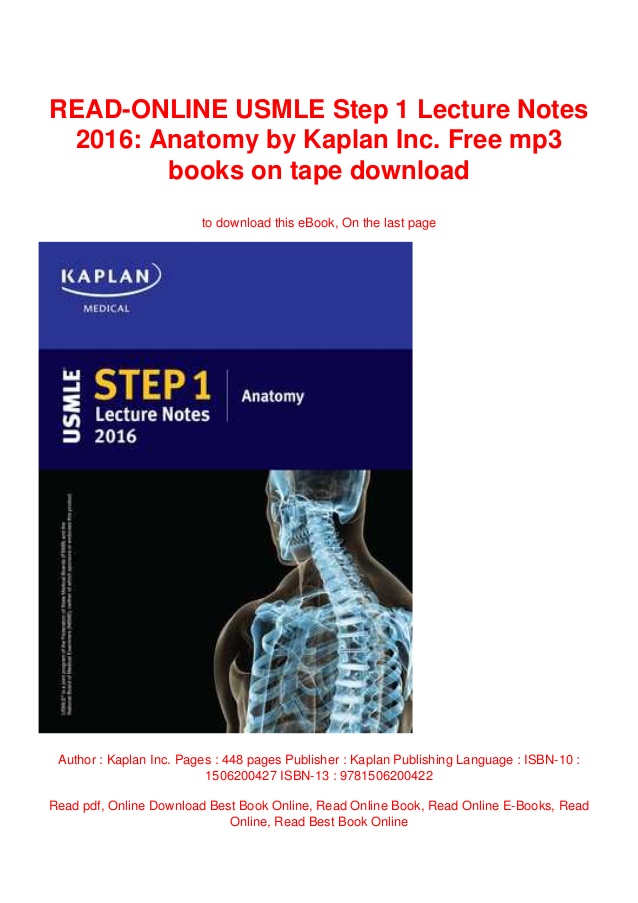 Kaplan anatomy notes pdf